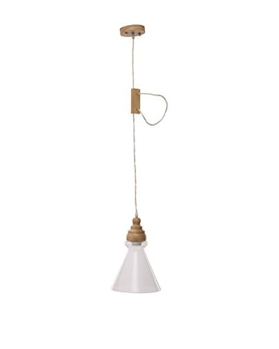 Glam Home Lampada A Sospensione Bianco/Marrone