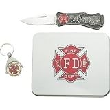 MaxamA Fire Fighter Tin FIRE DEPARTMENT LOCKBACK KNIFE