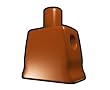 Reddish Brown Curved Torso - LEGO Compatible Minifigure Piece