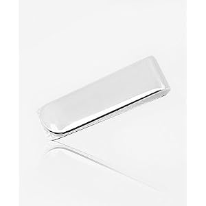 Sterling Silver Plain Money Clip in Fancy Gift Box with Free Shipping