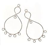 Sterling Silver Teardrop Chandelier Earrings Findings 40mm