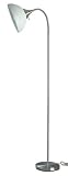 Opaque Shade Adjustable Gooseneck Torchiere Floor Lamp