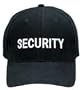 9282	Black Security W/White Logo Cap