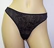 Natori 750005 patterned mesh thong in beige, black and red. Available sizes S-M-L-XL