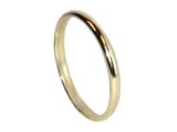 10 KT Gold Comfort Fit 2 MM Wide Wedding Band 10K Plain Ring