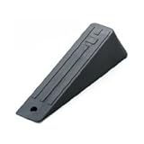 緑十字 ドアストッパー 黒 130×40(25)×30mm ゴム製 342023