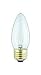 60 Watt Torpedo Shape Light Bulb / Medium (Standard) Base / Clear / Long Life Incande...