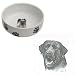  - Black Lab, Paw Print Bowl, Porcelain by Rosalinde (7 in. x 2.5 in. deep)