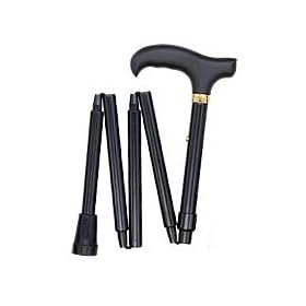 Royal Canes Black Mini Compact Folding Cane