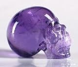 Top Quality Amethyst Carved Crystal Skull, Realistic