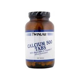 Twinlab Calcium 500 W/Mag & Vit D, 500 with Magnesium & Vitamin D, 180 Tab