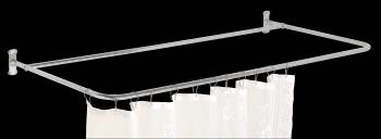 Shower Rods Bright Chrome 4 sided