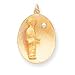 14k Boy Figure with Cultured Pearl Disc Charm -