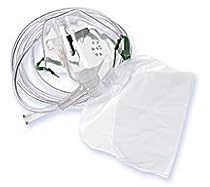Medline Disposable Oxygen Masks - Adult - Medium Concentration Mask, 7 ft Tubing - Qty of 50