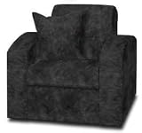 Fairview Ebony faux suede Brook Chair