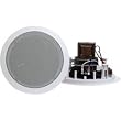 Pyle Home PDIC80T 8-Inch Two-Way In-Ceiling Speakers with 70V Transformer (Pair)