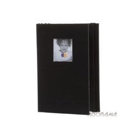 Kolo Essex Travel Book Library Storage Medium, 6.6 x 4.4 Black Covers with Black Pages