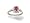 14K White Gold Genuine Emerald-cut Pink Tourmaline and Diamond Ring - Size 4