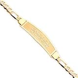 14K Chicago White Sox Lrg Satin Name Id W/Figaro