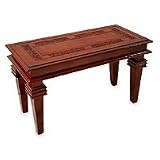 NOVICA Leather coffee table, 'Elegance'