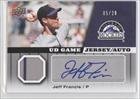 2009 Upper Deck UD Game Jersey Autographs #GJJF - Jeff Francis/99/28