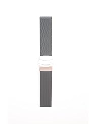 18mm Black Tire-Tread Rubber/Silicone with S/S Deployment Buckle