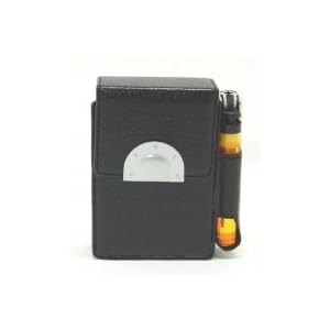 Outer Rebel Fashion Flasks and Smoking Accessories- Black Leatherette Cigarette ID Case Kings or...