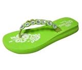 Corona Beaded and Jeweled Strap Ladies Lime Sandals