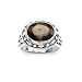 .925 Silver & Smoky Quartz Oval Ring, Sizes 6-8