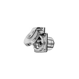 Hubbell 50A 125V Shore Stainless Steel Round Power Inlet