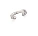 14k White Polished Band Toe Ring - JewelryWeb