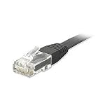 Cat5e Ethernet Flat Cable, w/Boot 23ft, Black