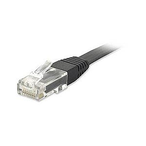 Electronics: Cat5e Ethernet Flat Cable, w/Boot 3ft, Black