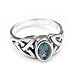 Sterling Silver Blue Topaz Celtic Knot Ring Size 6(Sizes 4,5,6,7,8,9)