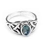 Sterling Silver Blue Topaz Celtic Knot Ring (Size 4,5,6,7,8,9)