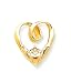 14kt Gold Irish Celtic Claddagh with Embracing Heart and Hands