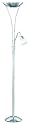 Trio-Leuchten 471810307 Energiespar-Fluter,2xE27,18W 3U,+1xE14/7W,Nickel matt,Glas opal matt gewischt