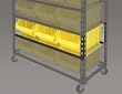 Storelogic 1UGK9 Bin Rack Additional Level, W 10 1/2, D 15