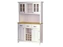 Buffet with 2-Door Hutch - White/ Natural
