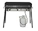 Camp Chef Professional Series TB-90LW Tahoe Deluxe 3 Burner Modular Cooking System with detachable legs, windscreen 3x30,000 BTU, Black/Red