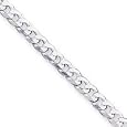 Sterling Silver 6mm Curb Chain Necklace - 20 Inch - Lobster Claw