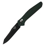 Warren Osborne, Green Aluminum Handle, Black Blade, Plain