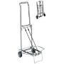 Sparco Compact Luggage Cart, Easy-Grip Handle, Flip-Out Support Platform, 150 lb. Capacity, Chrome