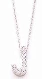 14kt White Gold Diamond Letter &acute; J &acute; Necklace - DS1042J - B0002BQOG6