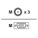 Mitsubishi - Video cable - component video - HD-15 (M) - RCA (M)