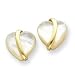 14k Mother of Pearl Heart Earrings