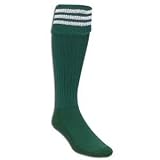 3 Stripe Padded Socks (Dark Green/White)