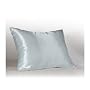 4 NEW SATIN PILLOWCASES WITH ZIPPERS , STANDARD SIZE - 21" X 27", BLUE