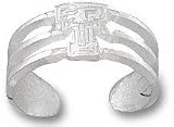 Texas Tech Red Raiders Solid Sterling Silver Bevel ''TT'' Toe Ring