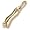 Ballet Slipper with Pearl Charm, Gold Plated Silver